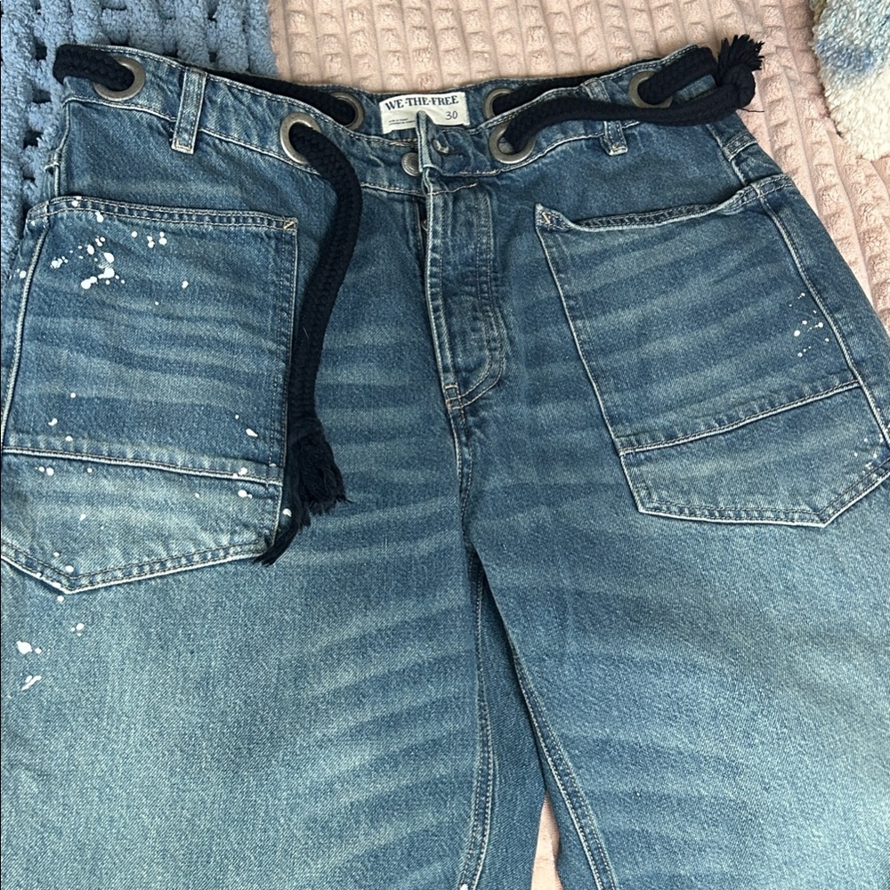 We The Free Blue Flare & Wide Leg Jeans